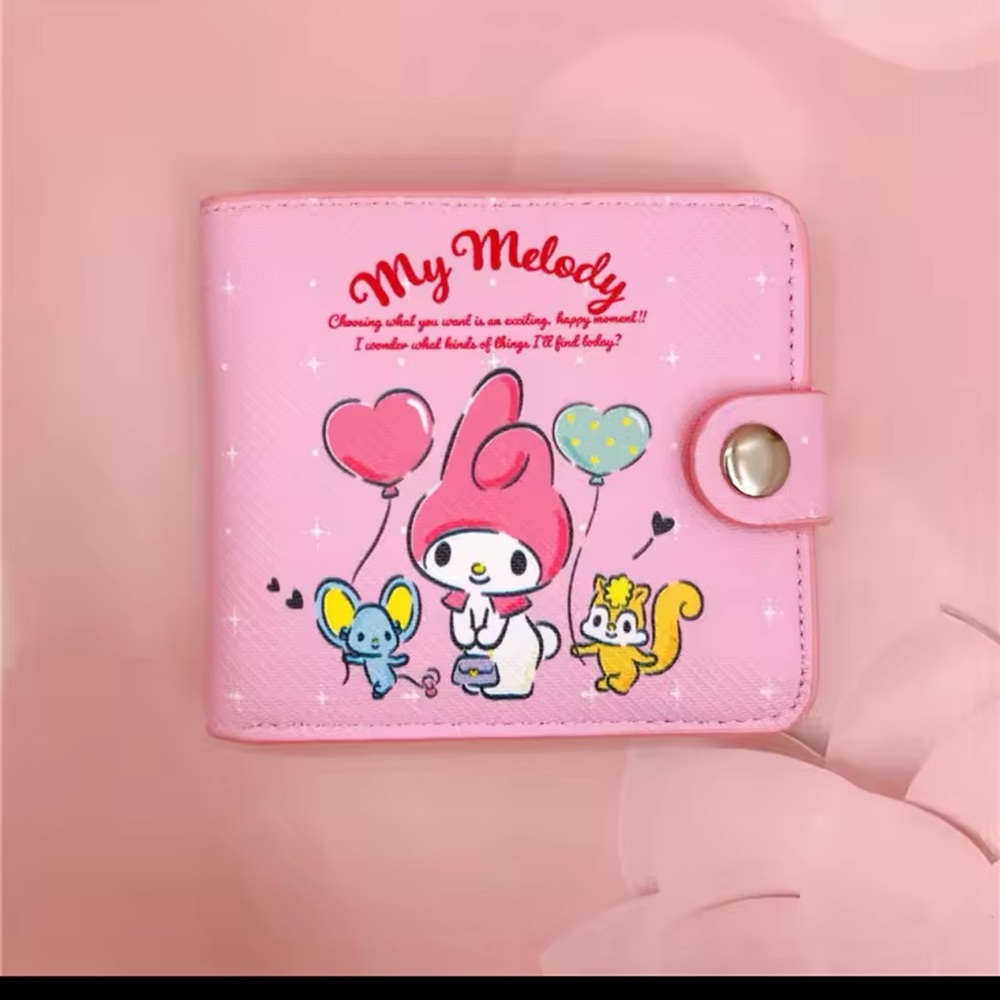Small My Melody Hello Kitty wallet in pink